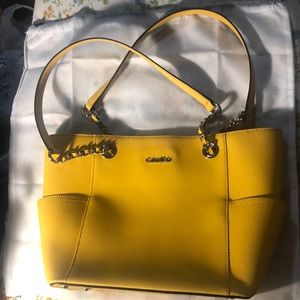 Calvin Klein Hayden Saffiano Leather Large Tote